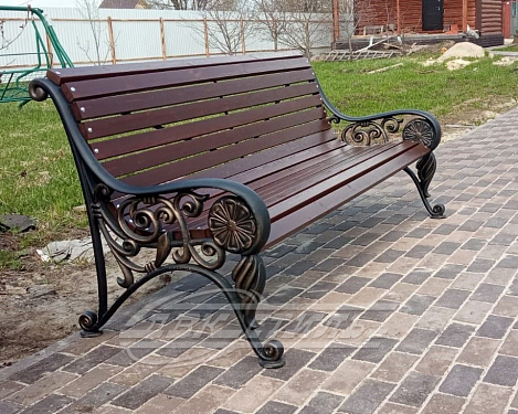 Скамейка чугунная «Чаир».  �4